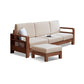 Storage No Distressing Tight Seat Square Arm Wood Solid Color Sofa