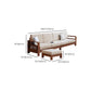 Storage No Distressing Tight Seat Square Arm Wood Solid Color Sofa