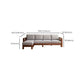Storage No Distressing Tight Seat Square Arm Wood Solid Color Sofa