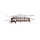 Storage No Distressing Tight Seat Square Arm Wood Solid Color Sofa