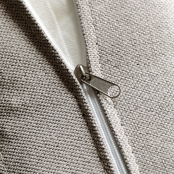 Farmhouse Square Brain Tessuto divano in legno massiccio in marrone per soggiorno