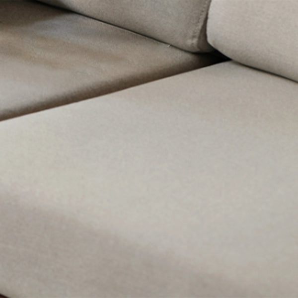 Farmhouse Square Brain Tessuto divano in legno massiccio in marrone per soggiorno