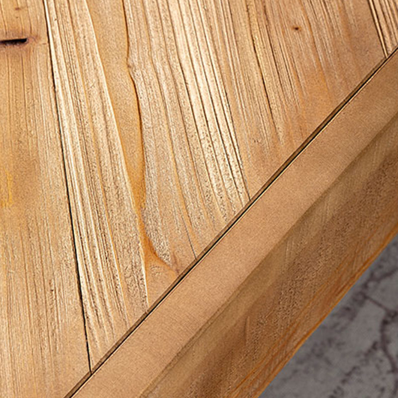 Scandinavian Block Coffee Cocktail Table in Pine Wood Square Shape