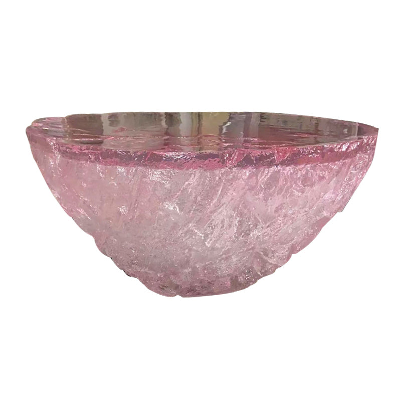 Resin Coffee or End Table Contemporary Round Top with Solid Base 35.4"L x 35.4"W x 17.7"H Pink Clearhalo 'Coffee & Accent Tables' 'Coffee Tables' 'coffee_tables' 'furn' 'furn_coffee_tables' 'Furniture' 'Living Room Furniture' 7730387