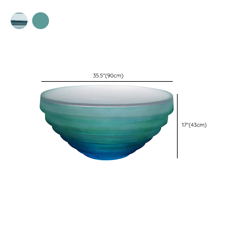 Resin Coffee or End Table Contemporary Round Top with Solid Base Clearhalo 'Coffee & Accent Tables' 'Coffee Tables' 'coffee_tables' 'furn' 'furn_coffee_tables' 'Furniture' 'Living Room Furniture' 7730388