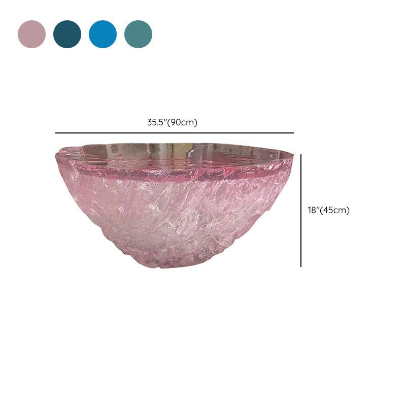 Resin Coffee or End Table Contemporary Round Top with Solid Base Clearhalo 'Coffee & Accent Tables' 'Coffee Tables' 'coffee_tables' 'furn' 'furn_coffee_tables' 'Furniture' 'Living Room Furniture' 7730389