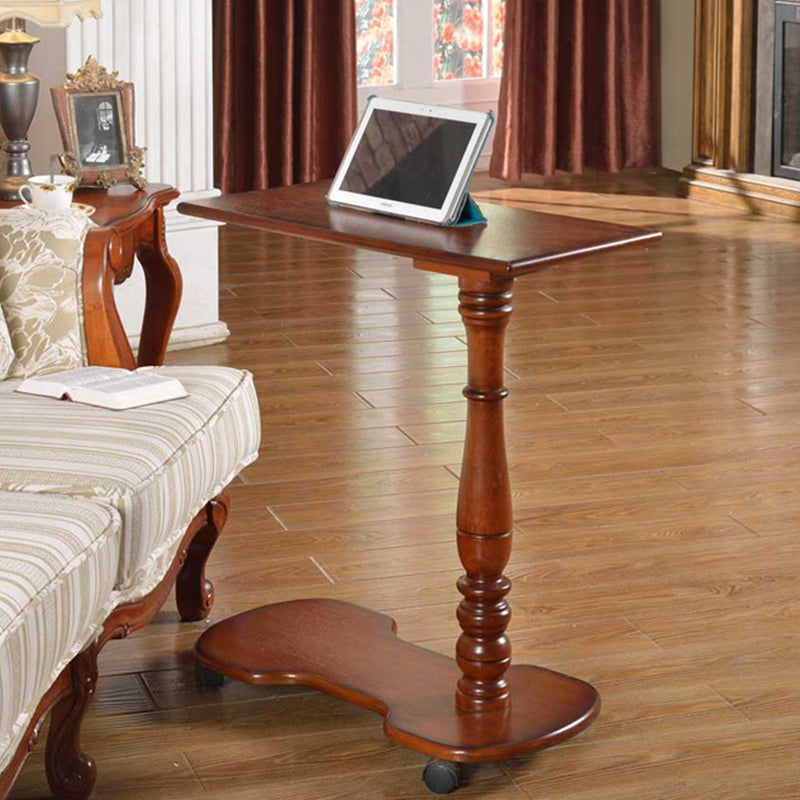 Brown Removable Coffee or End Table in Solid Wood French Country