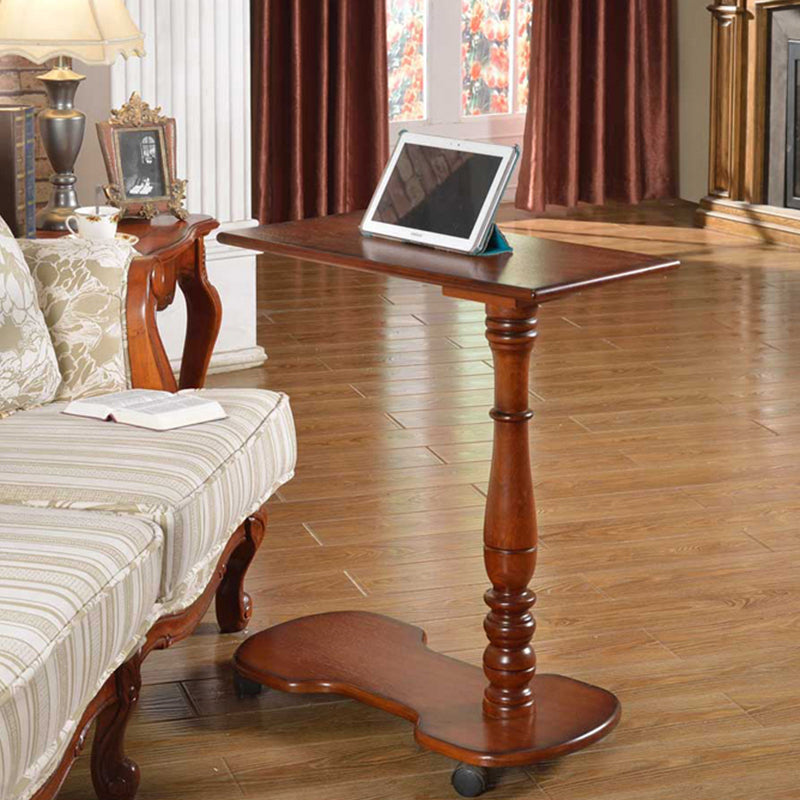 Brown Removable Coffee or End Table in Solid Wood French Country