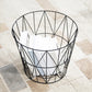 Storage Contemporary Coffee or End Table with Metal Round Top