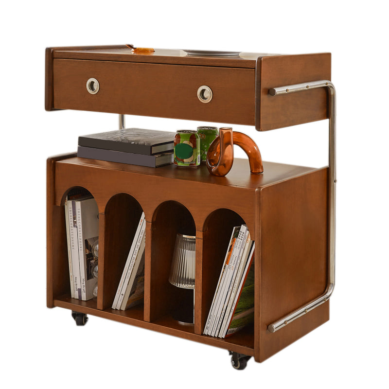 Robert Coffee Table with Wheels in Brone with Stogage Drawer