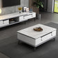 Modern Coffee Cocktail Table 4 Legs Base with 2 Storage Drawers