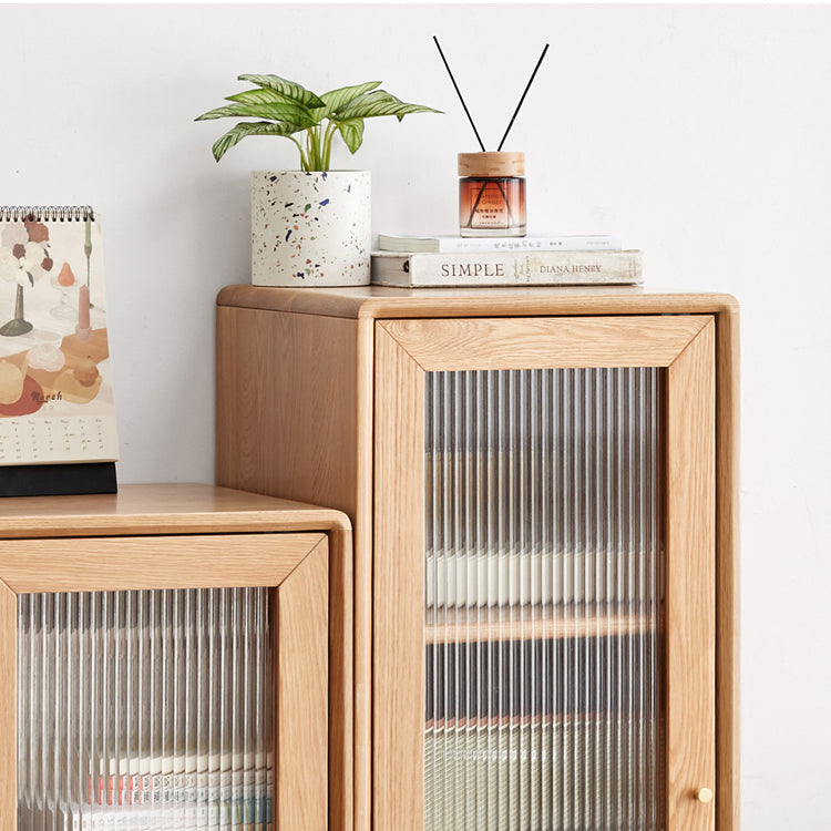 ガラスパーン1-引き出し固体木製ノブストレートレッグアクセントキャビネット