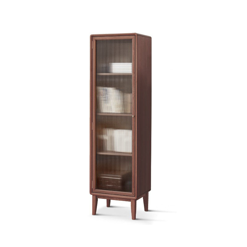1 Door No Distressing Glass Paned Accent Cabinet for Living Room 18"L x 14"W x 63"H Clearhalo 'Cabinets & Chests' 'cabinets_chests' 'furn' 'furn_cabinets_chests' 'Furniture' 'Living Room Furniture' 7730772