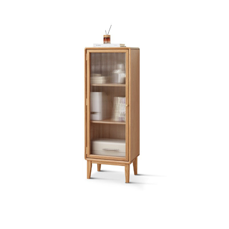 1 Door No Distressing Glass Paned Accent Cabinet for Living Room Clearhalo 'Cabinets & Chests' 'cabinets_chests' 'furn' 'furn_cabinets_chests' 'Furniture' 'Living Room Furniture' 7730776