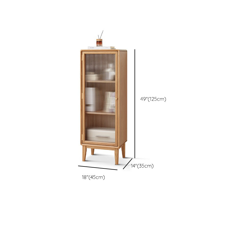 1 Door No Distressing Glass Paned Accent Cabinet for Living Room Clearhalo 'Cabinets & Chests' 'cabinets_chests' 'furn' 'furn_cabinets_chests' 'Furniture' 'Living Room Furniture' 7730782
