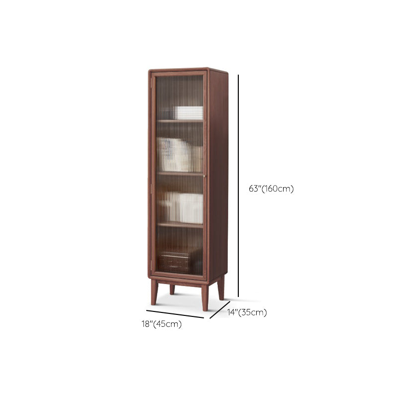1 Door No Distressing Glass Paned Accent Cabinet for Living Room Clearhalo 'Cabinets & Chests' 'cabinets_chests' 'furn' 'furn_cabinets_chests' 'Furniture' 'Living Room Furniture' 7730783