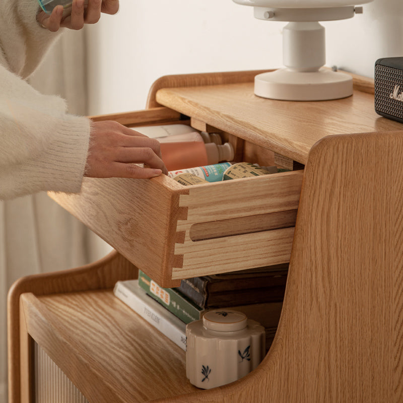 Glass Paned Living Room Contemporary Solid Wood Accent Cabinet with Drawer Clearhalo 'Cabinets & Chests' 'cabinets_chests' 'furn' 'furn_cabinets_chests' 'Furniture' 'Living Room Furniture' 7730830