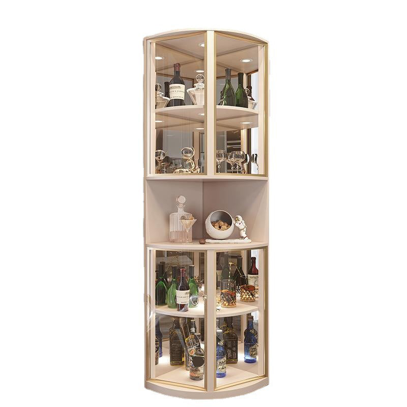 2ドアウッドキャビネット78.74 "ガラスドア付きの高さのアクセントキャビネット