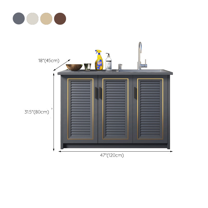 Armadio in metallo contemporaneo 31.49 "Accento alto con porta