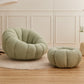 Contemporary Papasan Chair with Sewn Pillow Back and Solid Wood Frame