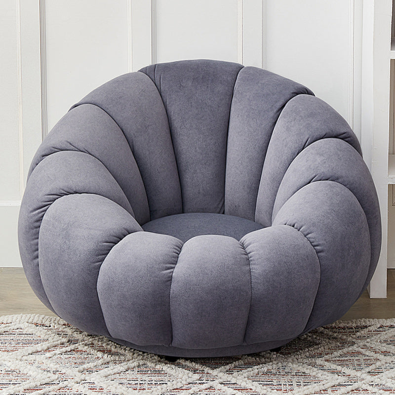 Contemporary Papasan Chair with Sewn Pillow Back and Solid Wood Frame Single Accent Chair Blue 1 Piece Clearhalo 'Accent Chairs' 'accent_chairs' 'Chairs & Seating' 'furn' 'furn_accent_chairs' 'Furniture' 'Living Room Furniture' 7731039