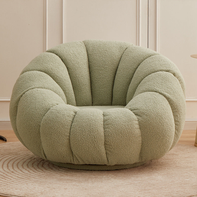 Silla papasan contemporánea con almohada cosida y marco de madera maciza