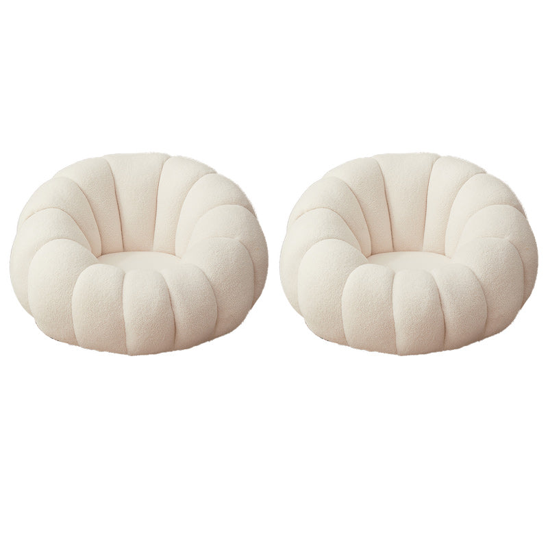 Contemporary Papasan Chair with Sewn Pillow Back and Solid Wood Frame Single Accent Chair White 2 Piece Set Clearhalo 'Accent Chairs' 'accent_chairs' 'Chairs & Seating' 'furn' 'furn_accent_chairs' 'Furniture' 'Living Room Furniture' 7731047