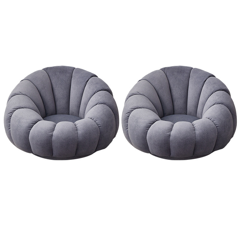 Contemporary Papasan Chair with Sewn Pillow Back and Solid Wood Frame Single Accent Chair Blue 2 Piece Set Clearhalo 'Accent Chairs' 'accent_chairs' 'Chairs & Seating' 'furn' 'furn_accent_chairs' 'Furniture' 'Living Room Furniture' 7731051