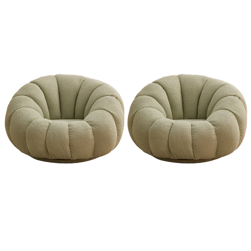 Contemporary Papasan Chair with Sewn Pillow Back and Solid Wood Frame Single Accent Chair Green 2 Piece Set Clearhalo 'Accent Chairs' 'accent_chairs' 'Chairs & Seating' 'furn' 'furn_accent_chairs' 'Furniture' 'Living Room Furniture' 7731052