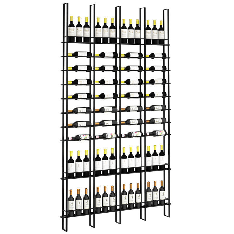 Bouteille à vin de sol moderne et rack de verre en métal rack de vin avec rangement de vin