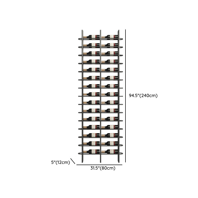 Bouteille à vin de sol moderne et rack de verre en métal rack de vin avec rangement de vin