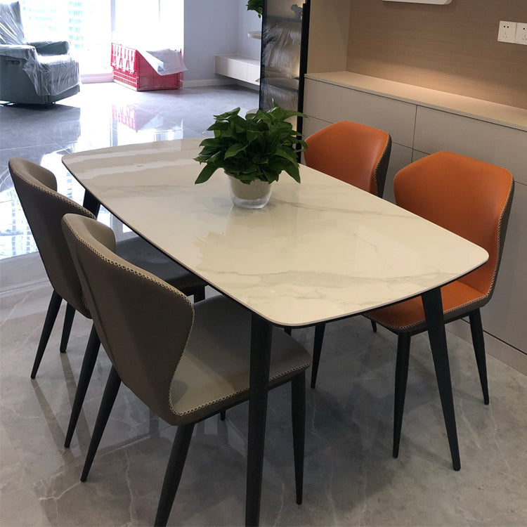Modern Rectangular Dining Table Stone Top Tabletop for Dining Room Clearhalo 'Dining Tables & Seating' 'Dining Tables' 'dining_table' 'furn' 'furn_dining_table' 'Furniture' 'Kitchen & Dining Furniture' 7732789