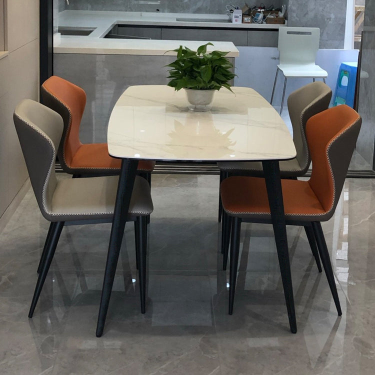 Modern Rectangular Dining Table Stone Top Tabletop for Dining Room Clearhalo 'Dining Tables & Seating' 'Dining Tables' 'dining_table' 'furn' 'furn_dining_table' 'Furniture' 'Kitchen & Dining Furniture' 7732790