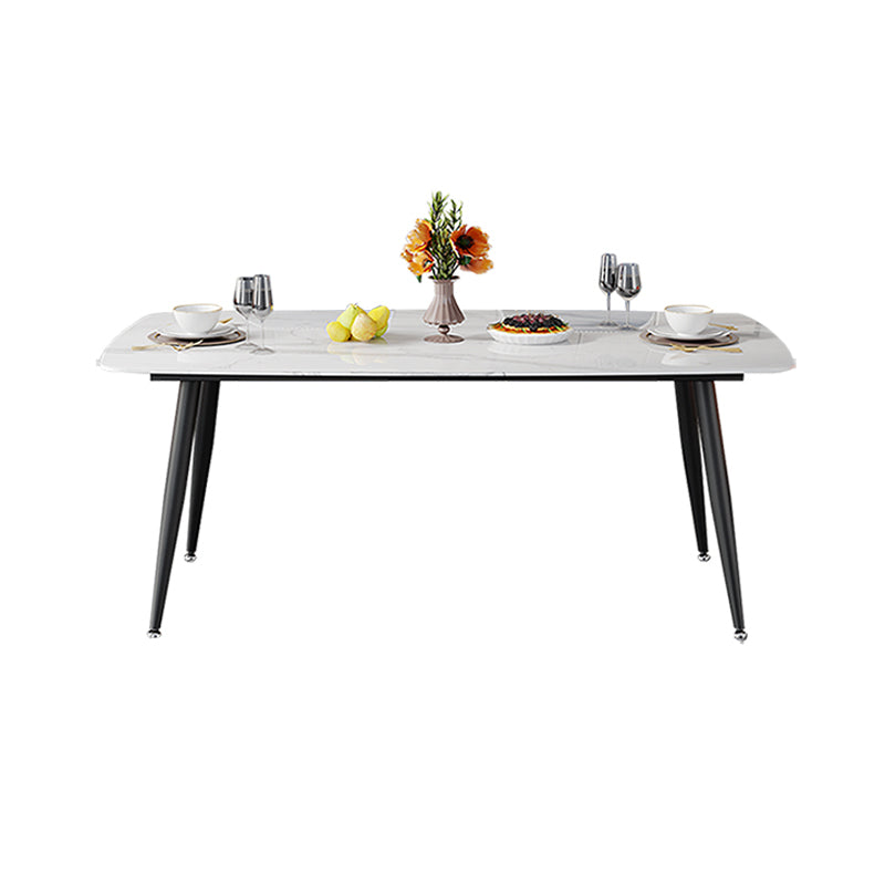 Modern Rectangular Dining Table Stone Top Tabletop for Dining Room Without Chairs Clearhalo 'Dining Tables & Seating' 'Dining Tables' 'dining_table' 'furn' 'furn_dining_table' 'Furniture' 'Kitchen & Dining Furniture' 7732793