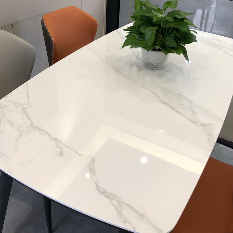 Modern Rectangular Dining Table Stone Top Tabletop for Dining Room Clearhalo 'Dining Tables & Seating' 'Dining Tables' 'dining_table' 'furn' 'furn_dining_table' 'Furniture' 'Kitchen & Dining Furniture' 7732794