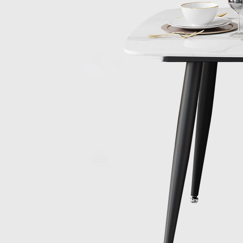 Modern Rectangular Dining Table Stone Top Tabletop for Dining Room Clearhalo 'Dining Tables & Seating' 'Dining Tables' 'dining_table' 'furn' 'furn_dining_table' 'Furniture' 'Kitchen & Dining Furniture' 7732795