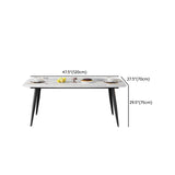Modern Rectangular Dining Table Stone Top Tabletop for Dining Room Clearhalo 'Dining Tables & Seating' 'Dining Tables' 'dining_table' 'furn' 'furn_dining_table' 'Furniture' 'Kitchen & Dining Furniture' 7732796