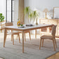 Contemporary Rectangular White Stone Dining Table with 4 Foot Clearhalo 'Dining Tables & Seating' 'Dining Tables' 'dining_table' 'furn' 'furn_dining_table' 'Furniture' 'Kitchen & Dining Furniture' 7732818