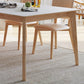 Contemporary Rectangular White Stone Dining Table with 4 Foot Clearhalo 'Dining Tables & Seating' 'Dining Tables' 'dining_table' 'furn' 'furn_dining_table' 'Furniture' 'Kitchen & Dining Furniture' 7732823