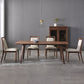 Contemporary Dark Brown Rectangular Wooden Dining Table with 4 Foot Clearhalo 'Dining Tables & Seating' 'Dining Tables' 'dining_table' 'furn' 'furn_dining_table' 'Furniture' 'Kitchen & Dining Furniture' 7732861