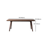 Contemporary Dark Brown Rectangular Wooden Dining Table with 4 Foot Clearhalo 'Dining Tables & Seating' 'Dining Tables' 'dining_table' 'furn' 'furn_dining_table' 'Furniture' 'Kitchen & Dining Furniture' 7732862