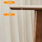 Mesa de comedor rectangular de piedra blanca contemporánea con 4 pies