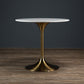 Modern Round Dining Table Faux Marble Tabletop for 2 Persons