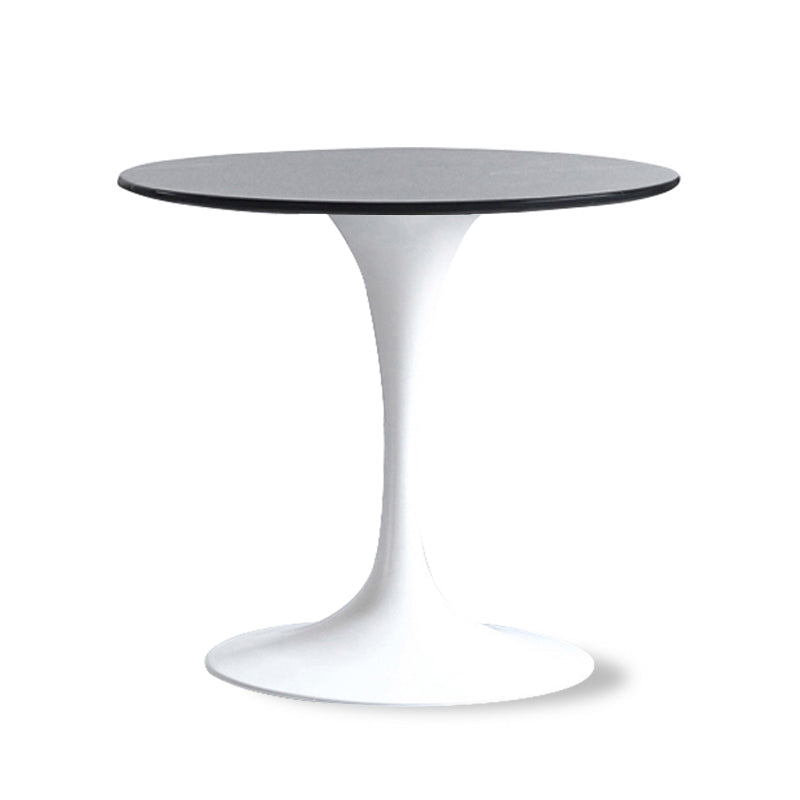 Modern Round Dining Table Faux Marble Tabletop for 2 Persons