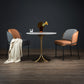 Modern Round Dining Table Faux Marble Tabletop for 2 Persons
