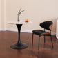 Modern Round Dining Table Faux Marble Tabletop for 2 Persons