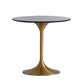 Modern Round Dining Table Faux Marble Tabletop for 2 Persons
