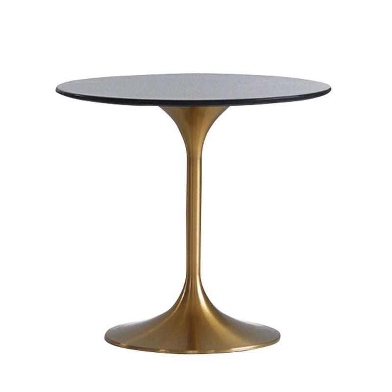 Modern Round Dining Table Faux Marble Tabletop for 2 Persons