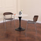 Modern Round Dining Table Faux Marble Tabletop for 2 Persons