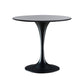 Modern Round Dining Table Faux Marble Tabletop for 2 Persons